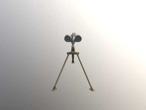  架设式轻机枪3d模型 
