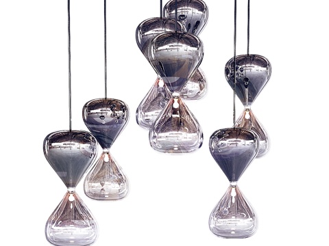  玻璃沙漏灯3d模型 