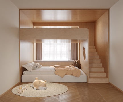  现代儿童房3d模型 