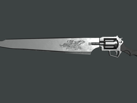  斯考尔的左轮枪刃3d模型 