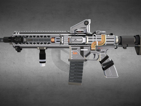  A.V.A的HK416C高级版3d模型 