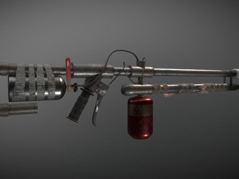  火焰喷射器3d模型 