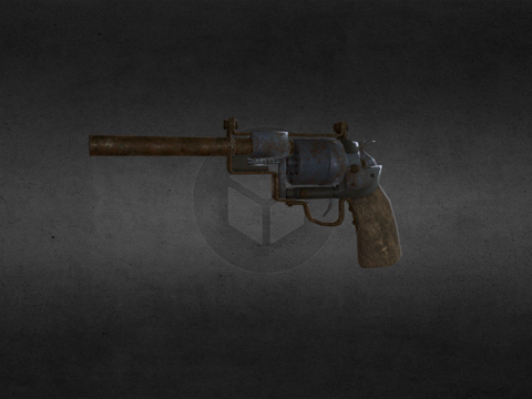  后启示录废料左轮手枪3d模型 