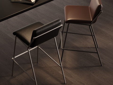 现代意式吧椅 吧凳su模型