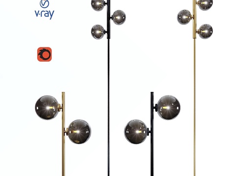  TYCHO系列台灯与落地灯，出自卢西德公司3d模型 