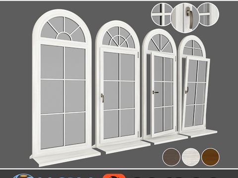  树下塑料窗，06型第02组3d模型 