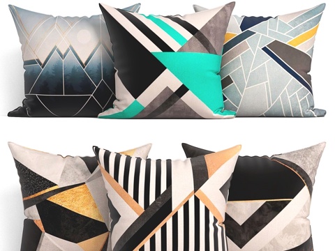  装饰抱枕套装 175 Showroom 0073d模型 