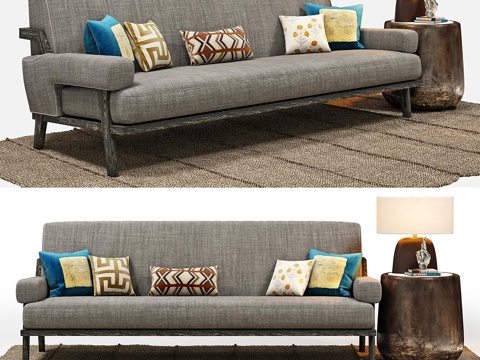  金伯利·丹曼雪茄沙发3d模型 