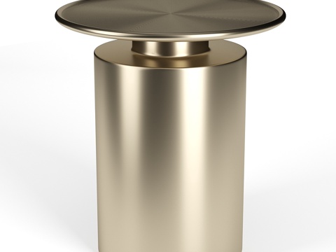  黄铜咖啡桌3d模型 