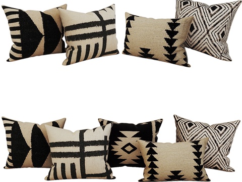  装饰套装靠垫_173d模型 