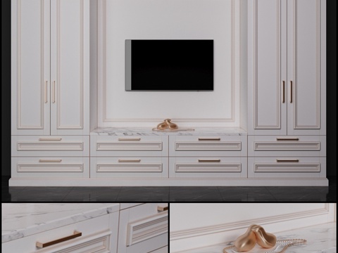  家具组合3d模型 