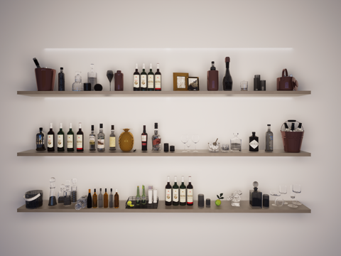 现代酒架装饰品su模型