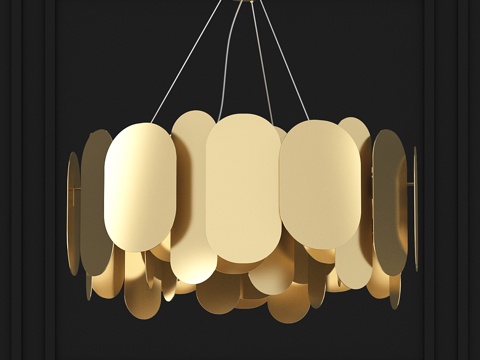  水晶吊灯 内层面板 753d模型 