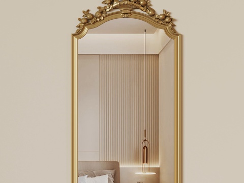 法式复古镜子su模型