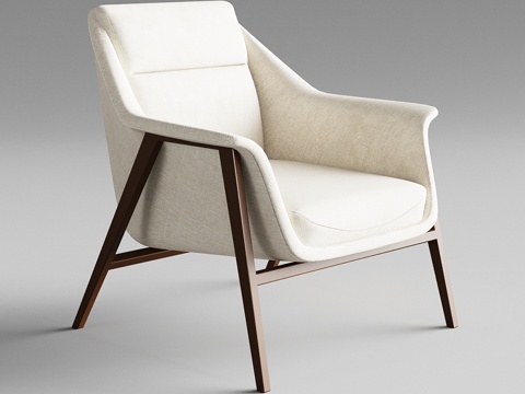  巴塞罗那设计A129扶手椅3d模型 