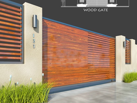  大门第一部分3d模型 