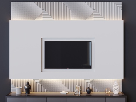  电视套装143d模型 