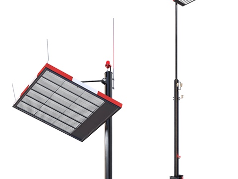  带EWO射灯的照明杆3d模型 