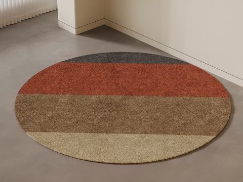 现代地毯 圆形地毯su模型