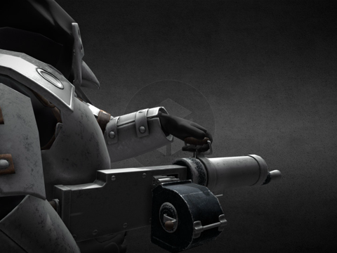  旧军团机枪手3d模型 