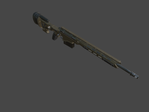  MSR狙击步枪西娅水晶3d模型 