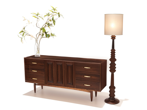  沙发茶几su模型 