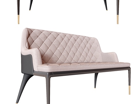  Charla双人沙发3d模型 