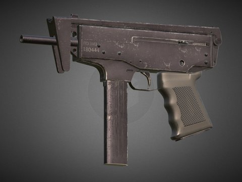  冲锋枪PP91野牛3d模型 