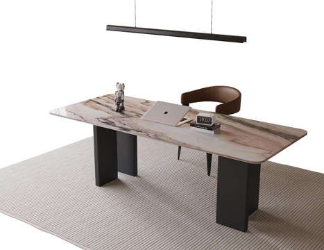  现代书桌椅 书桌su模型 