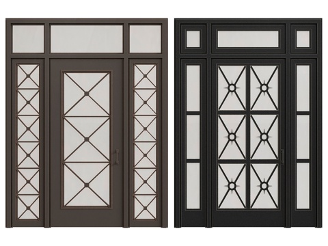  经典入户门3d模型 