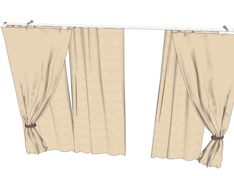 窗帘 办公室窗帘su模型