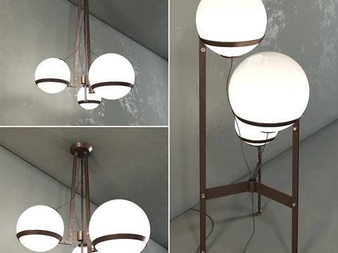  Arketipo Bubble Bobble - 落地灯与吊3d模型 