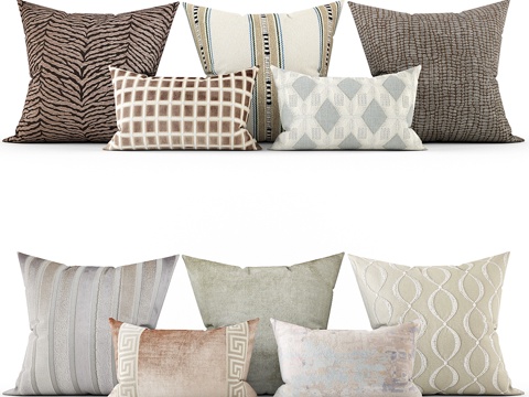  装饰抱枕3d模型 