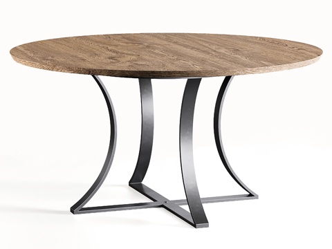  餐桌 Gage 棕木款3d模型 