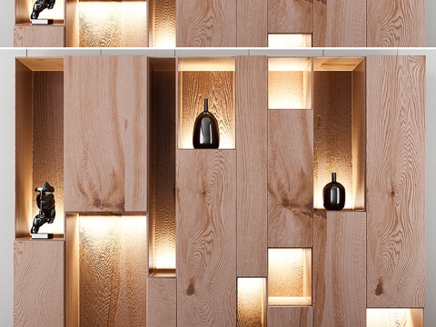  木质衣柜3d模型 