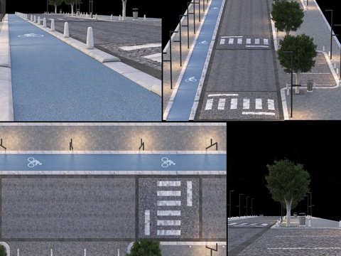  铺路与人行道 #43d模型 