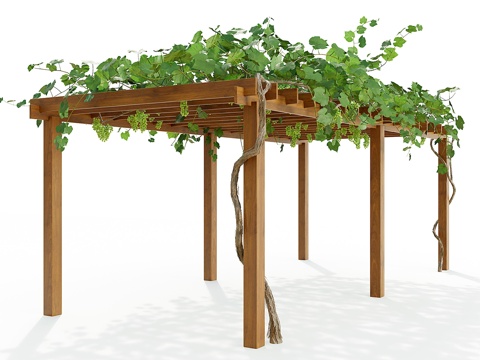  葡萄藤架3d模型 