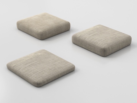  现代坐垫 沙发坐垫 飘窗坐垫 布艺su模型 