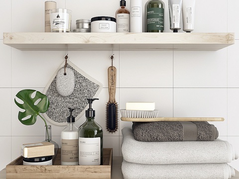  浴室装饰3d模型 