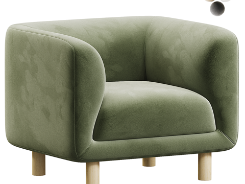  单人沙发3d模型 