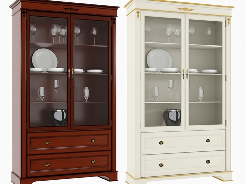  M1307中庭书柜3d模型 