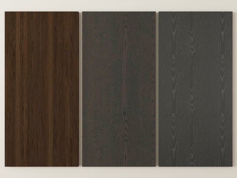  现代木饰面护墙板 木饰面背景墙su模型 