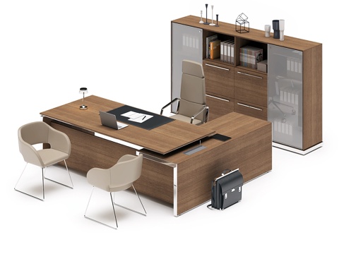  LAS EOS行政办公桌3d模型 