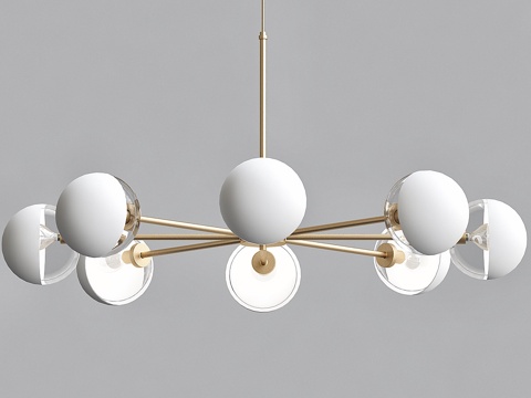  分子吊灯 IL Fanale3d模型 