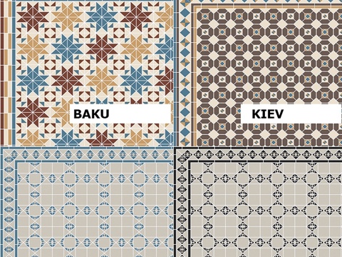  Topcer 维多利亚风格瓷砖套装103d模型 