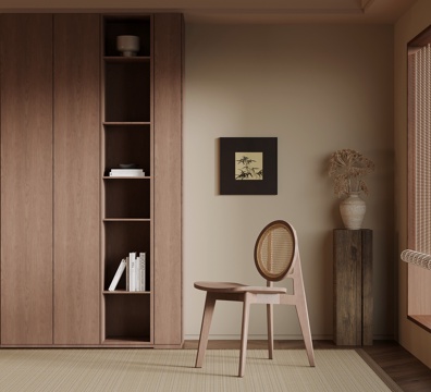  中古风休闲椅 餐椅3d模型 