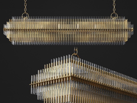  Emile直线吊灯Restoration Hardware3d模型 
