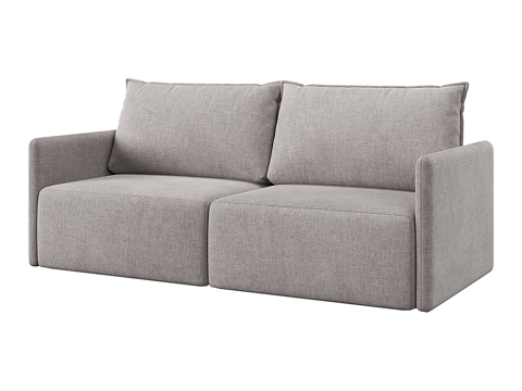  现代简约双人沙发 双人沙发 简约沙发 客厅沙发 抱枕3d模型 