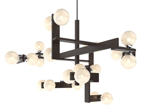  Troy Lighting Network 24灯入口吊灯3d模型 