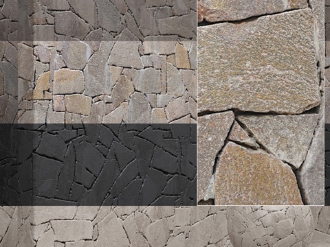  材料（无缝）- 石材，面板套装 843d模型 